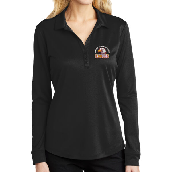 Lemoore Elementary  - Ladies Silk Touch Long Sleeve Polo Thumbnail